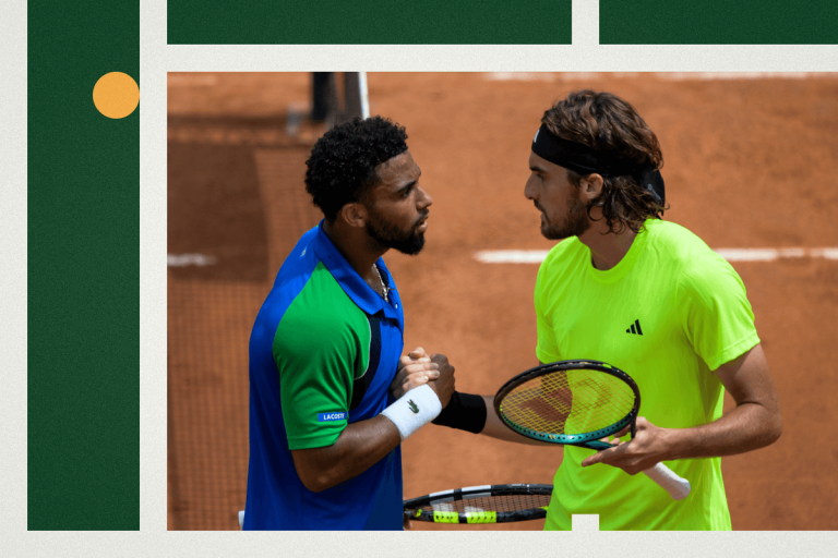 Tennis body shots: Hit the ball first, talk during the handshake at the net later
