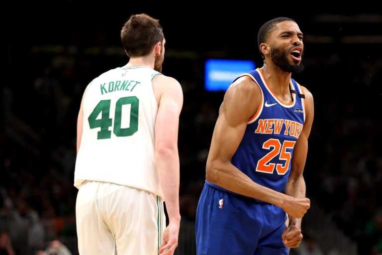 The Knicks, transformed by fight with Pistons, look steely against Celtics